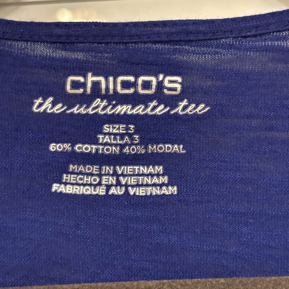 Chico's Vibrant Blue Open Cardigan - Picture 3 of 5